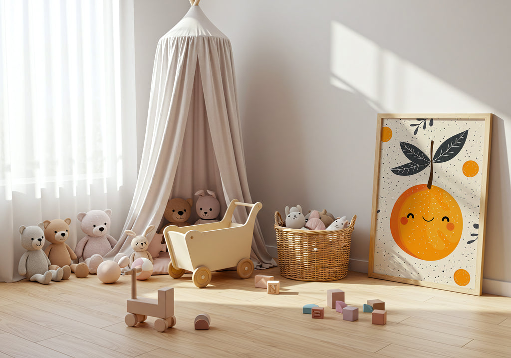 Cheerful Orange Poster