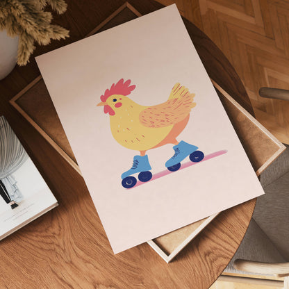 Roller Hen Poster