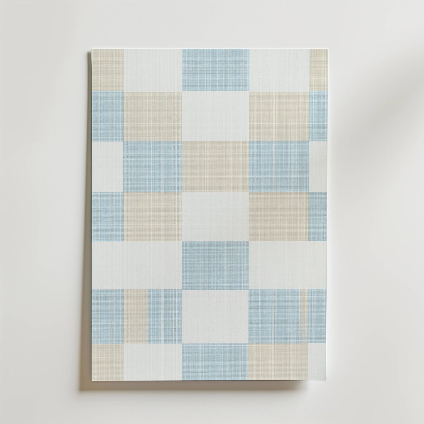 Soft Blue Check Poster