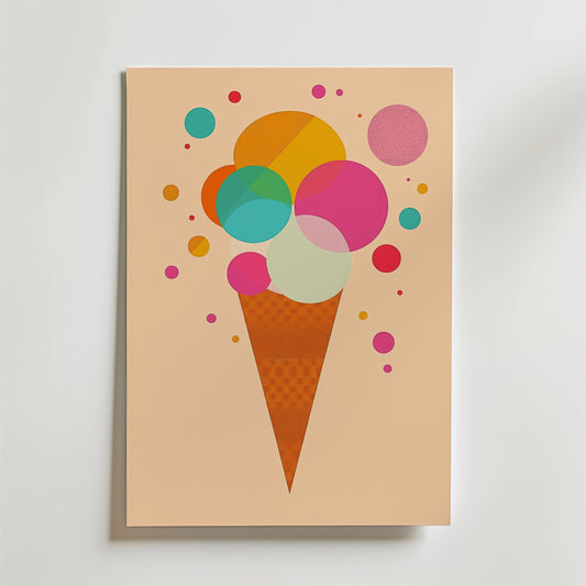Bubble Ice Cream Poster
