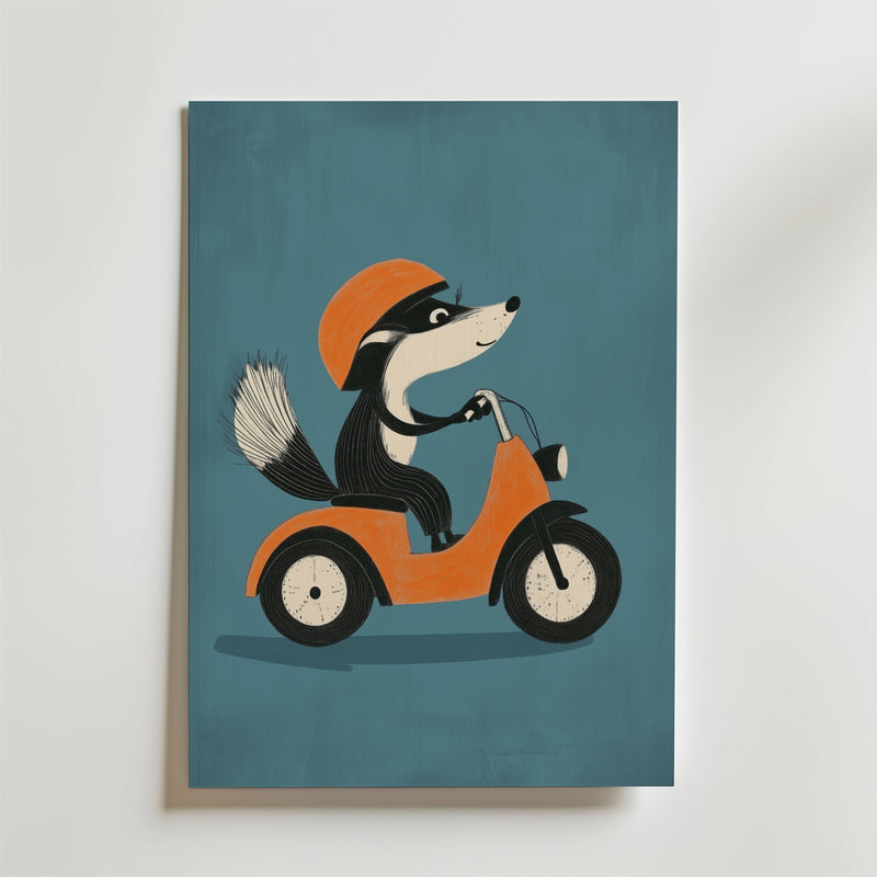 Scooter Skunk Poster