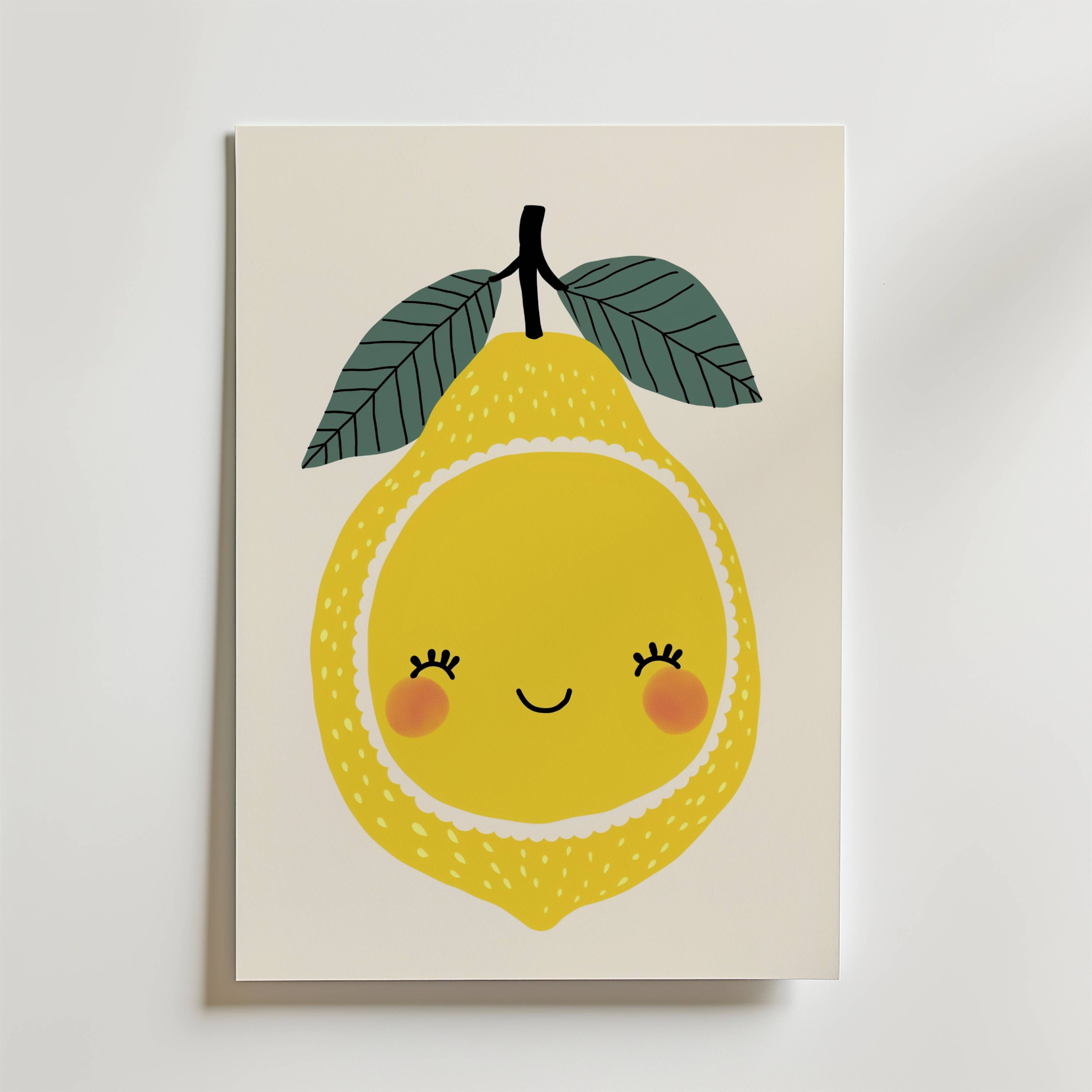 Smiling Lemon Poster