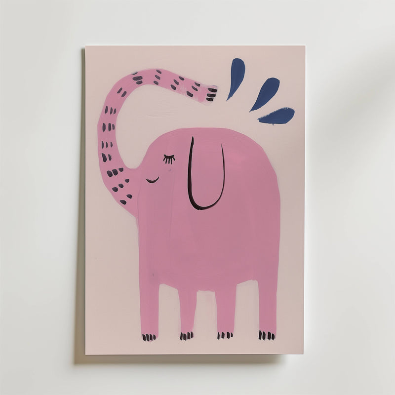 Pink Elephant Poster
