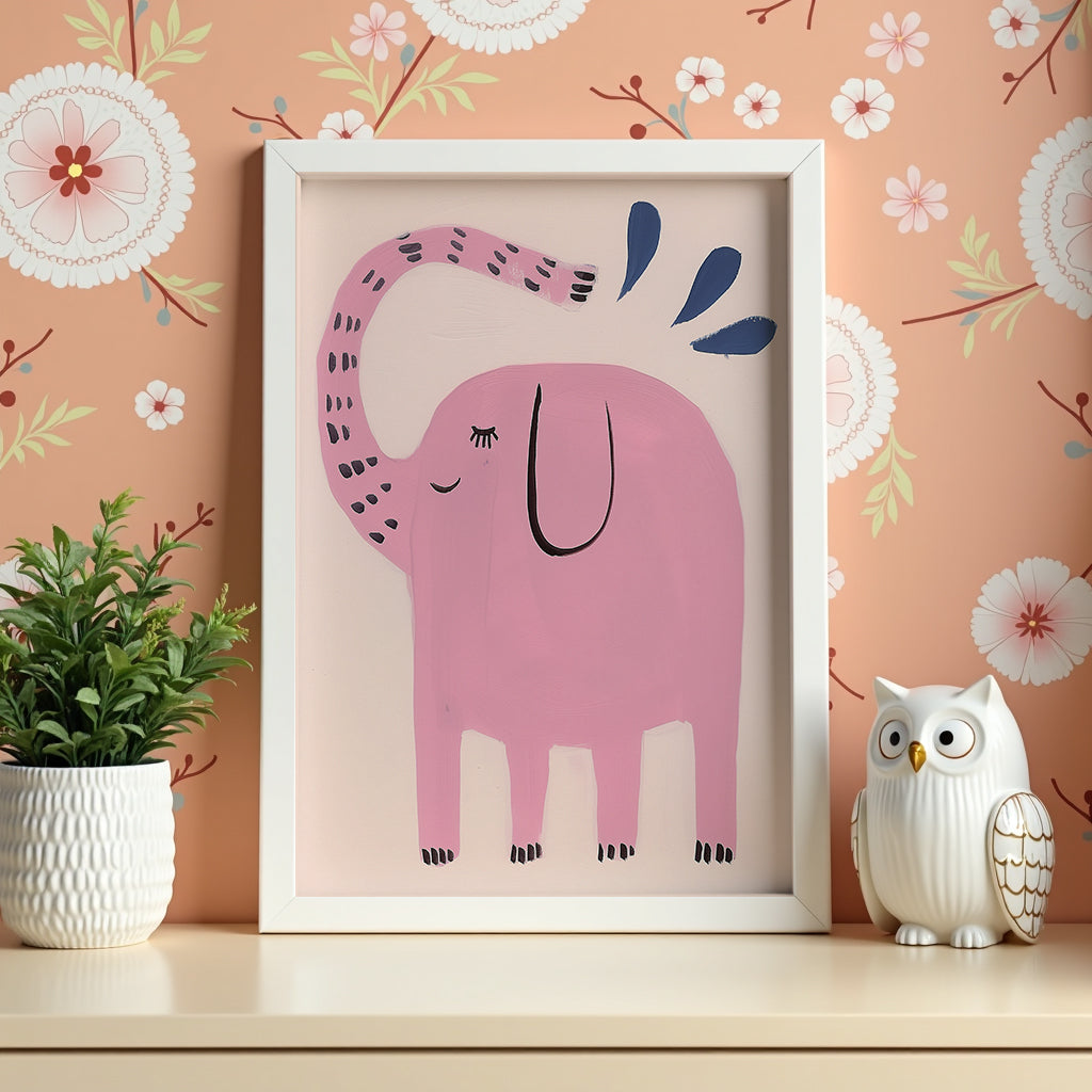 Pink Elephant Poster