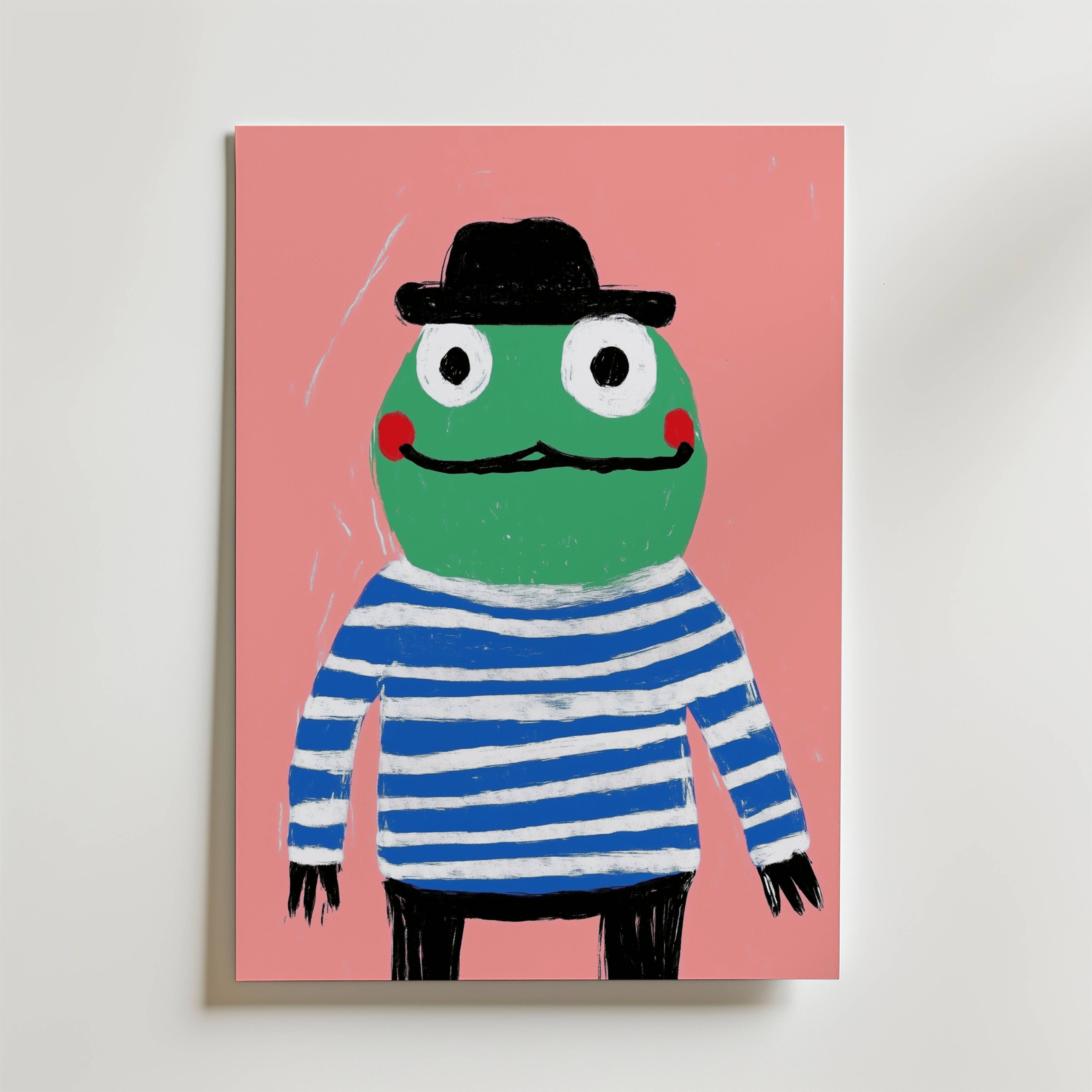 French Frog Poster