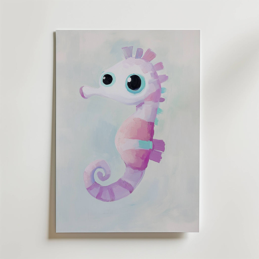 Pastel Seahorse Poster