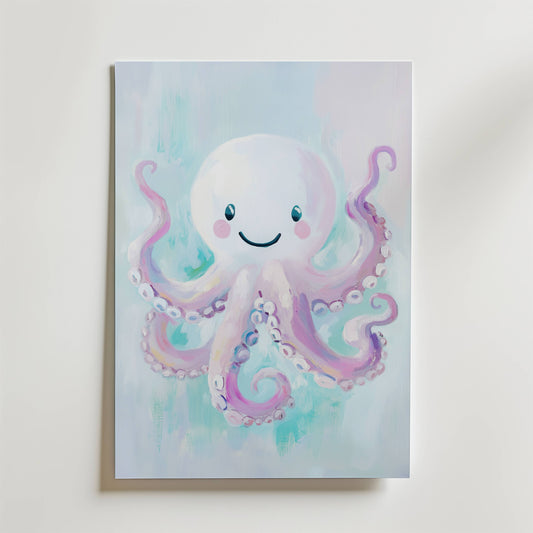 Smiling Octopus Poster