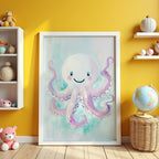 Smiling Octopus Poster