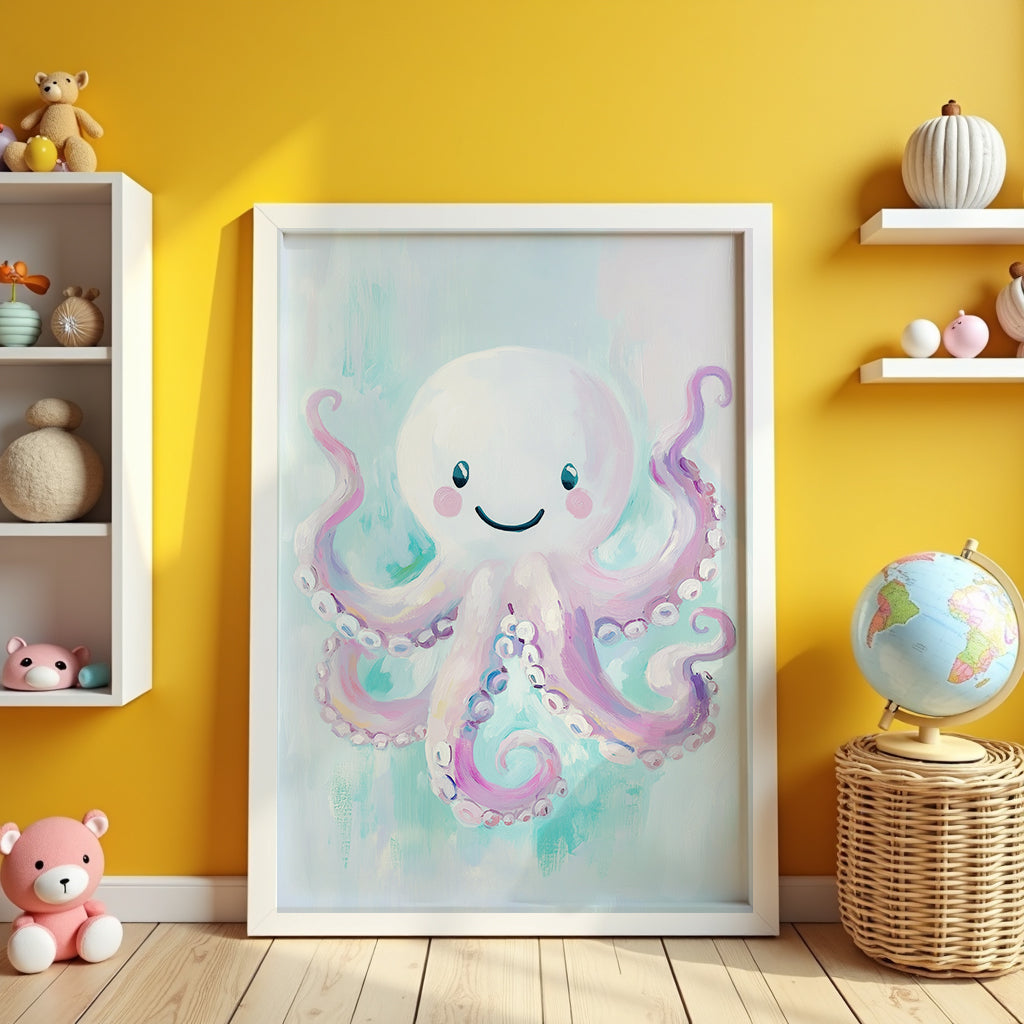 Smiling Octopus Poster