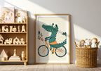 Crocodile on a Bike Poster