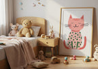 Pink Cat Poster