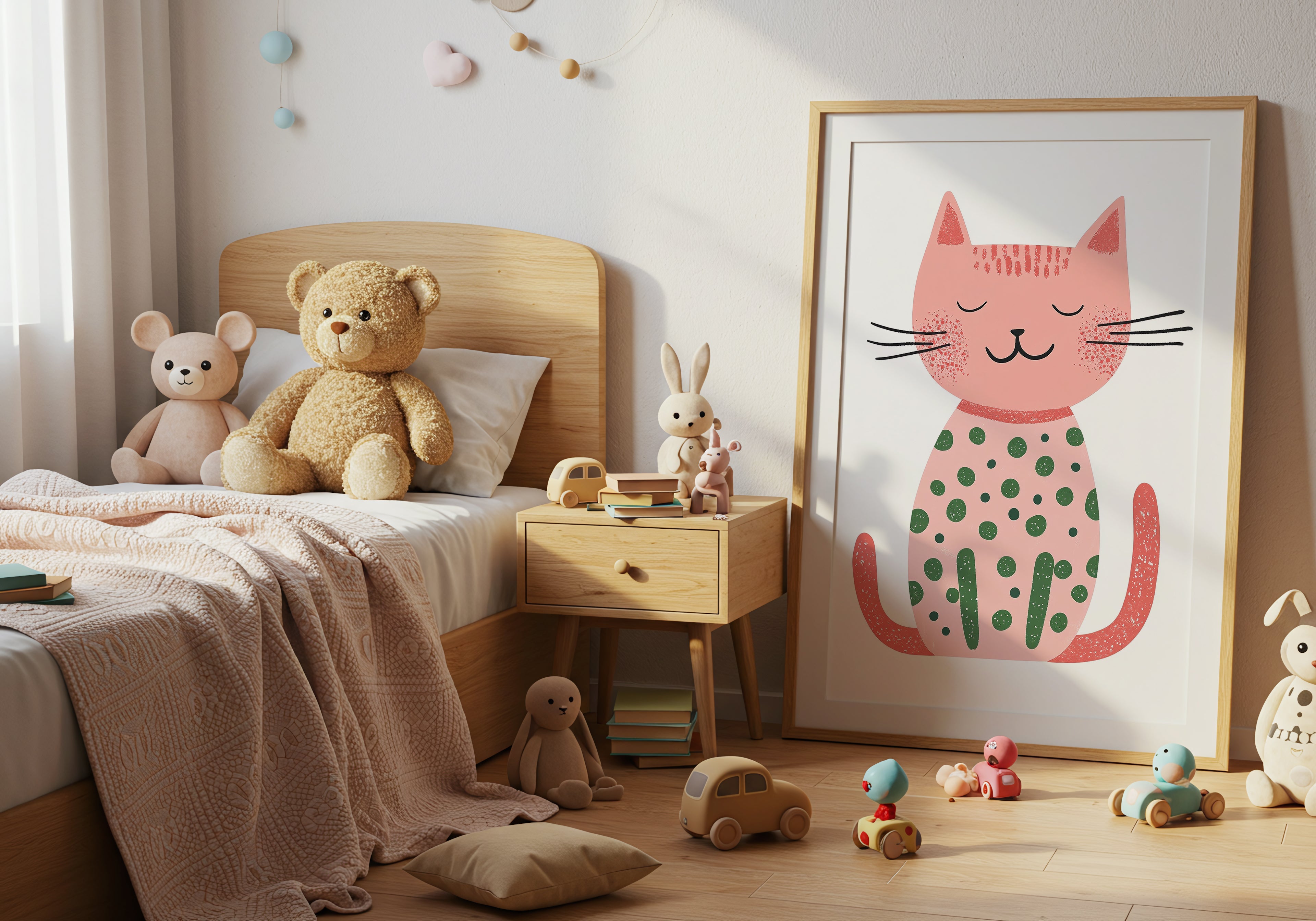 Pink Cat Poster