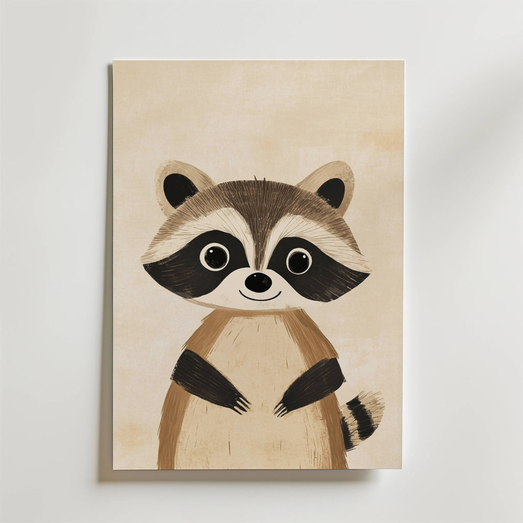 Happy Raccoon Poster