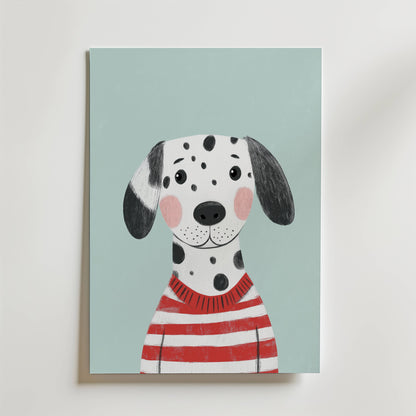 Dalmatian in Stripes Poster