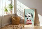 Dalmatian in Stripes Poster