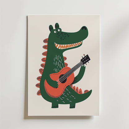 Dino Guitarist Poster
