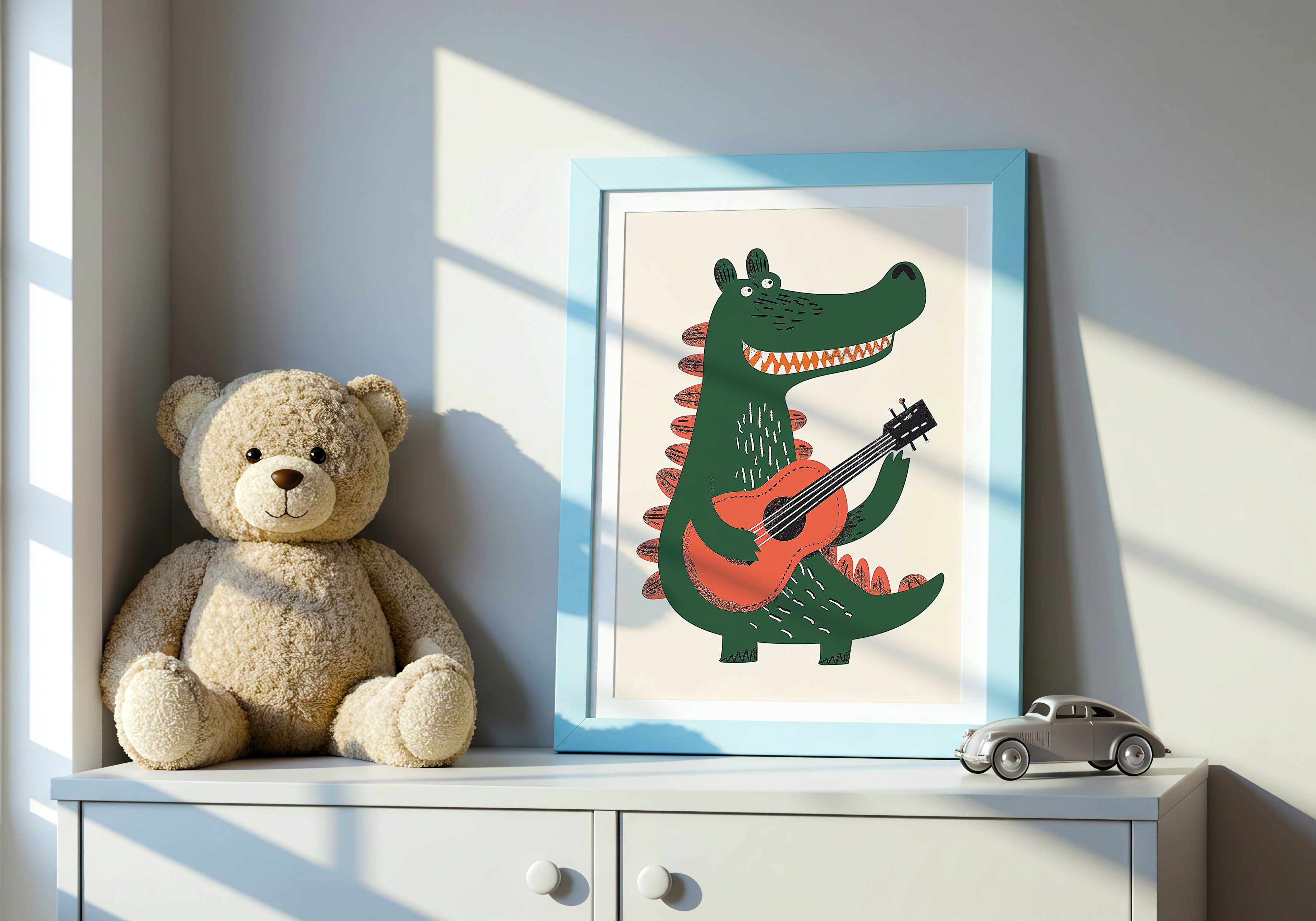 Dino Guitarist Poster