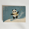 Skiing Panda Poster