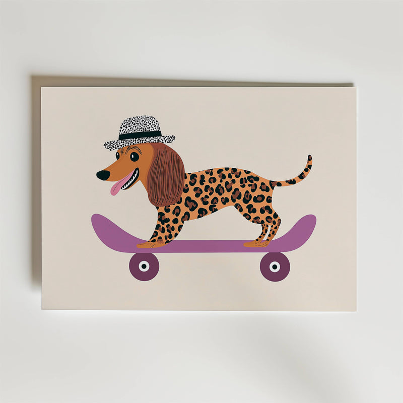 Skater Dog Poster