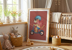 Cool Lion on Wheels Poster
