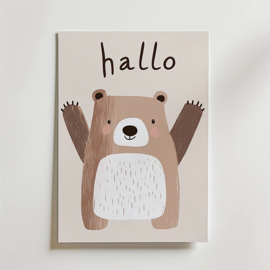 Hallo Bear Poster