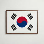 South Korea National Flag Poster poster – väggdekoration för hemmet – köp hos Bozetto