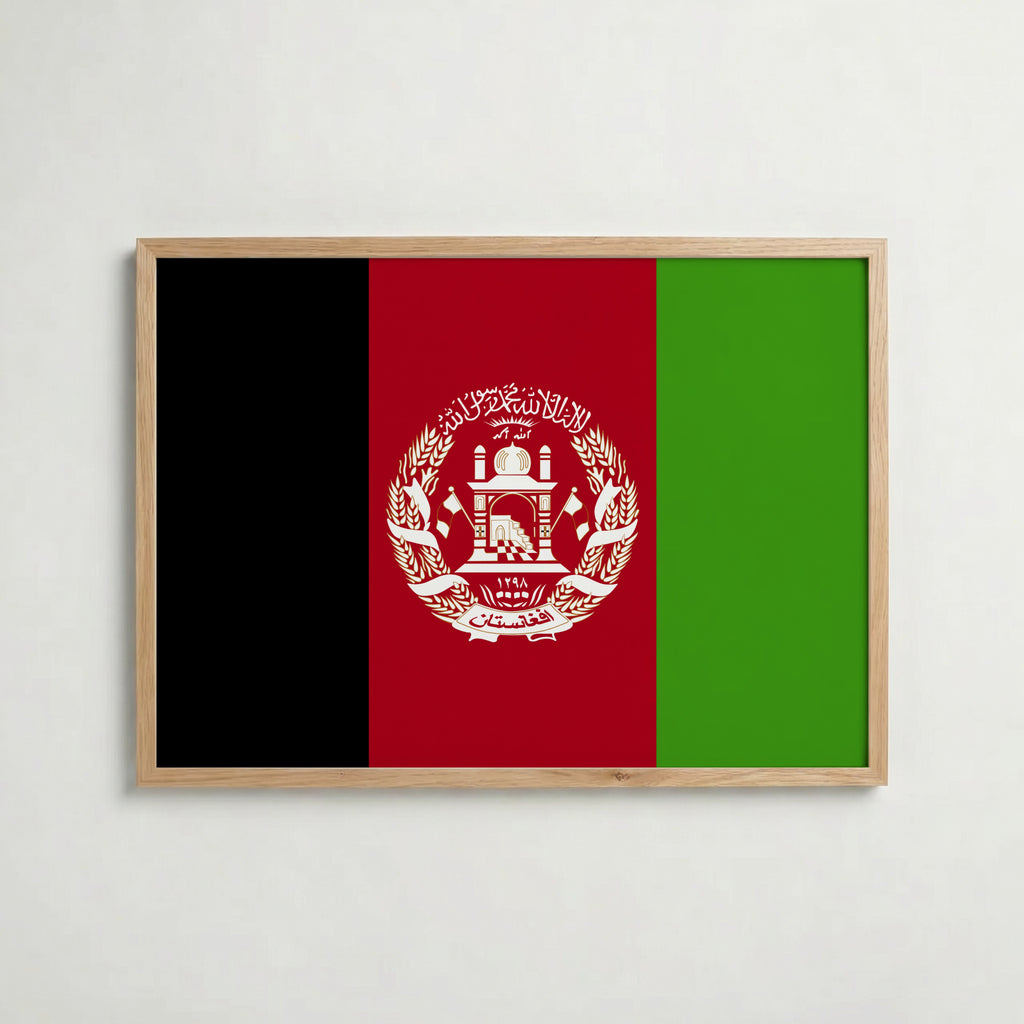 Afghanistan National Flag Poster – poster väggdekoration inredning – Affischer hos Bozetto