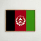 Afghanistan National Flag Poster – poster väggdekoration inredning – Affischer hos Bozetto