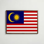 Malaysia National Flag Poster poster – väggdekoration för hemmet – köp hos Bozetto