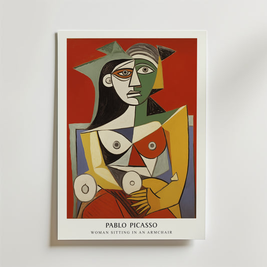 Picasso Woman Sitting In Armchair Poster
