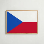 Czech Republic National Flag Poster – poster väggdekoration inredning – Affischer hos Bozetto