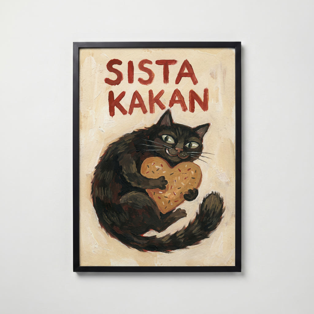 Sista Kakan Poster – svart ram