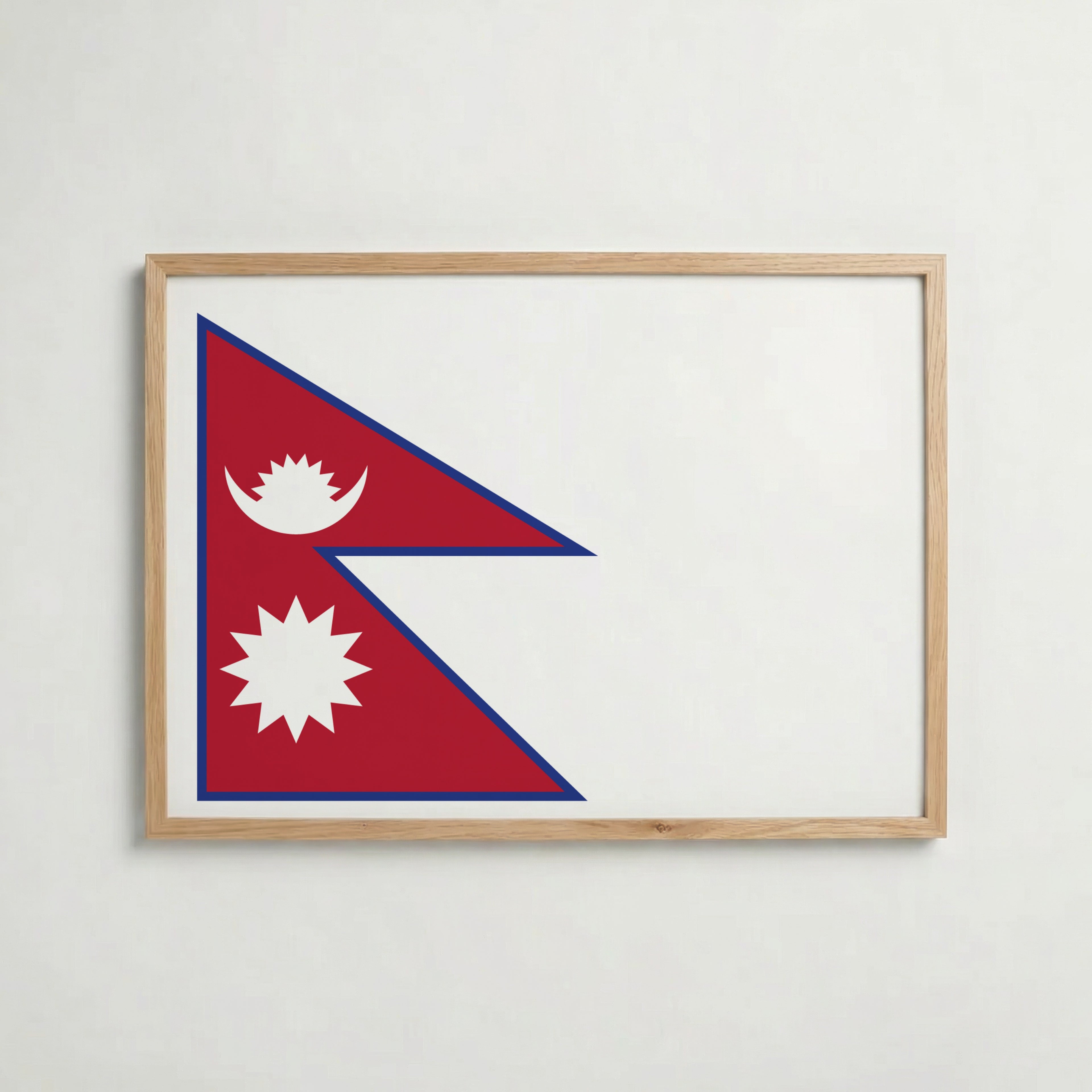 Nepal National Flag Poster – poster väggdekoration inredning – Affischer hos Bozetto