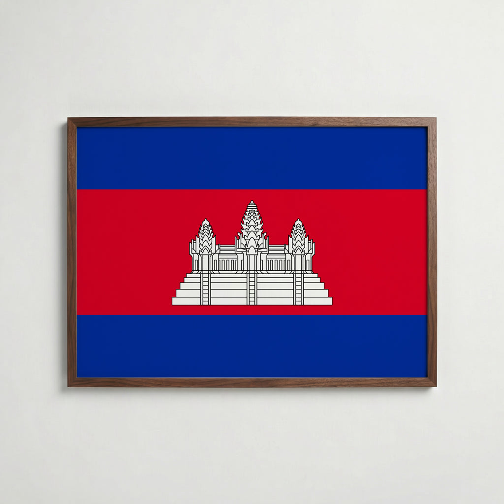 Cambodia National Flag Poster poster – väggdekoration för hemmet – köp hos Bozetto