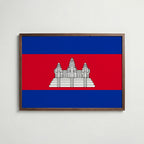 Cambodia National Flag Poster poster – väggdekoration för hemmet – köp hos Bozetto