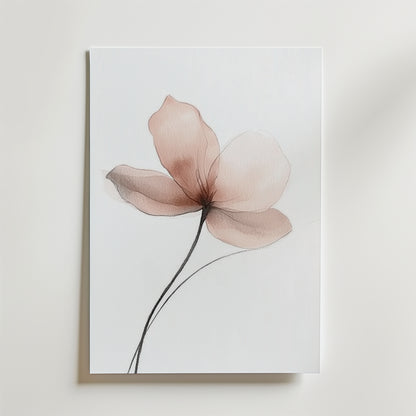 En Bozetto Daisy Delight No.2 Poster ligger på en vit yta, dess levande färger står ut mot den matta texturen av premiumpapper.