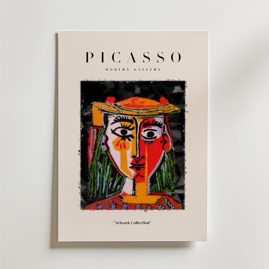 Picasso Colorful Female Portrait Poster