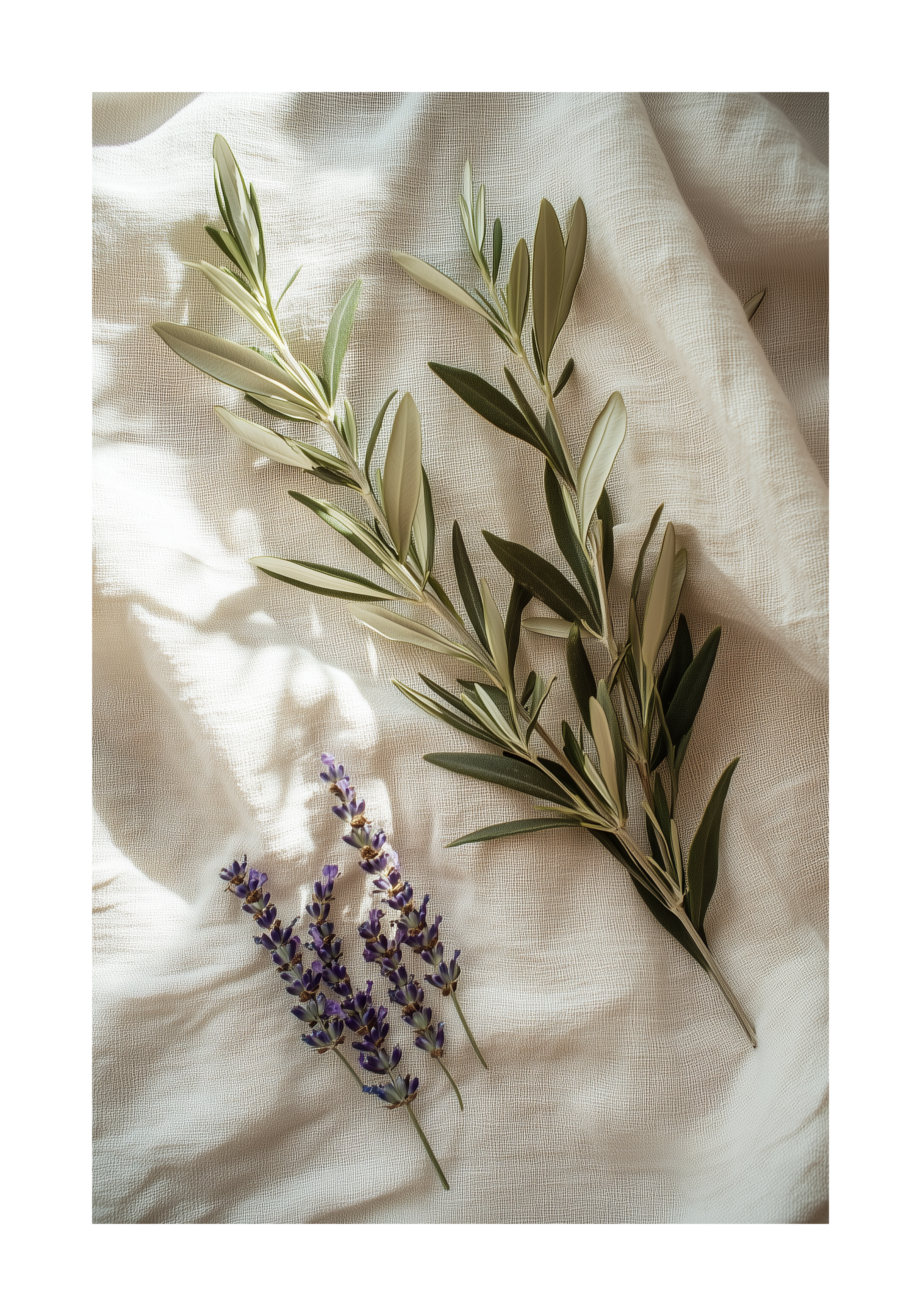 Linen & Leaves Poster