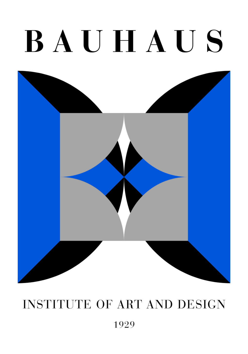Bauhaus Symmetrical Design Poster