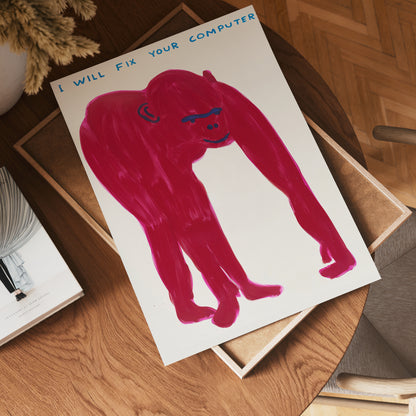 Computer Fix Gorilla Poster