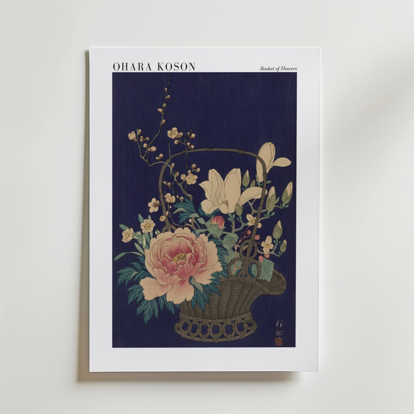 Basket of Flowers Ohara Koson Poster
