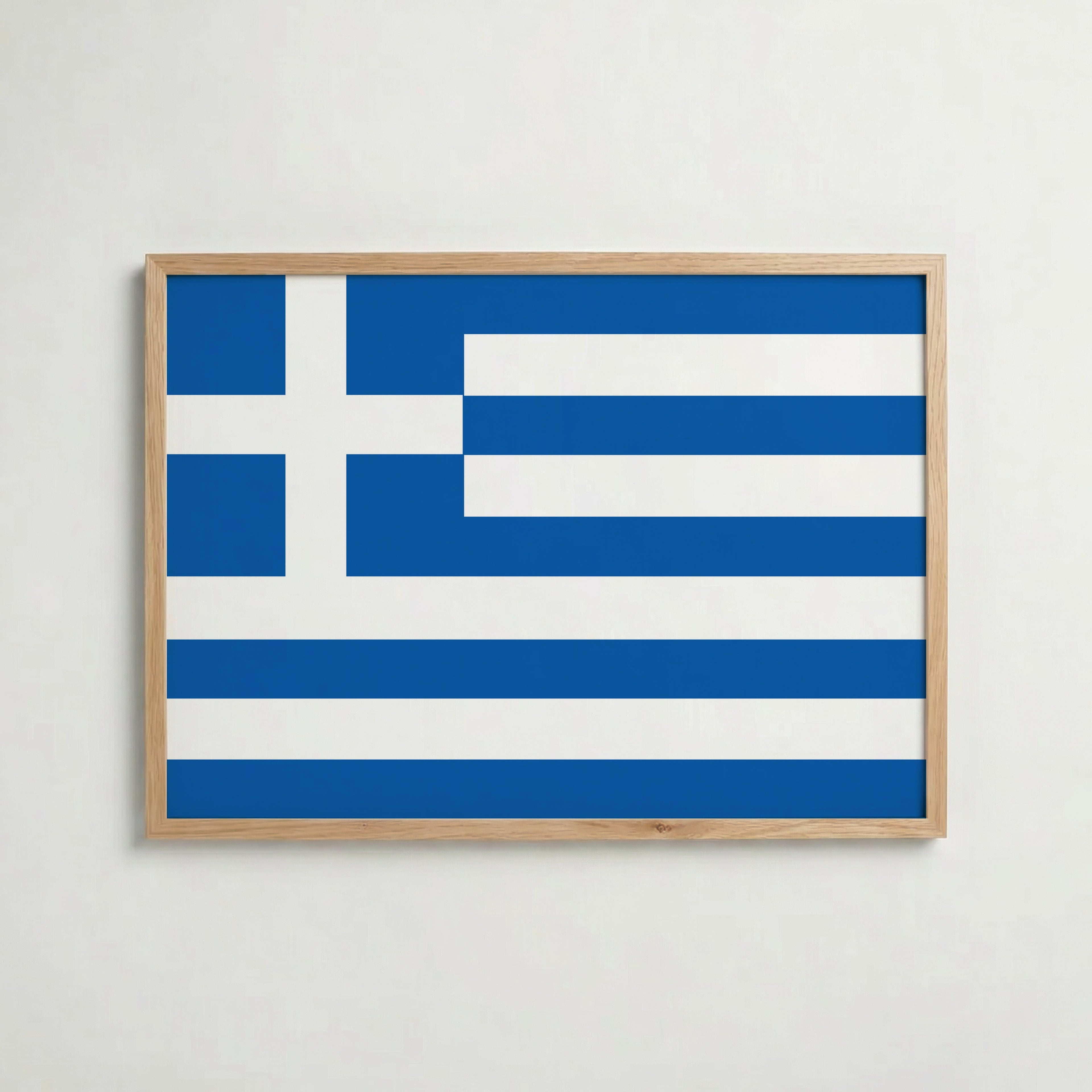 Greece National Flag Poster – poster väggdekoration inredning – Affischer hos Bozetto