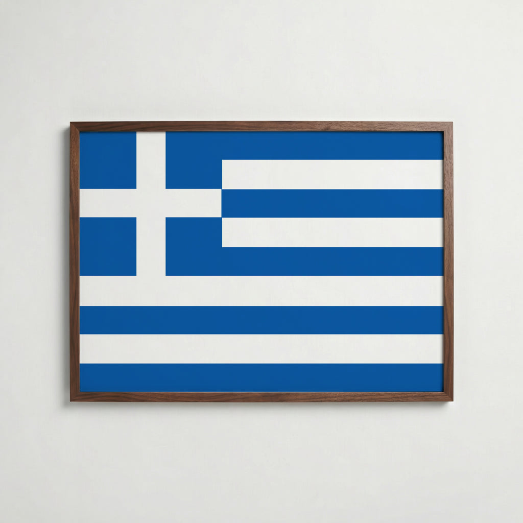 Greece National Flag Poster poster – väggdekoration för hemmet – köp hos Bozetto