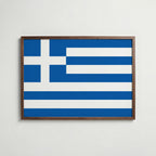 Greece National Flag Poster poster – väggdekoration för hemmet – köp hos Bozetto