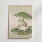 Frog in the Rain Poster – canvas utan passepartout