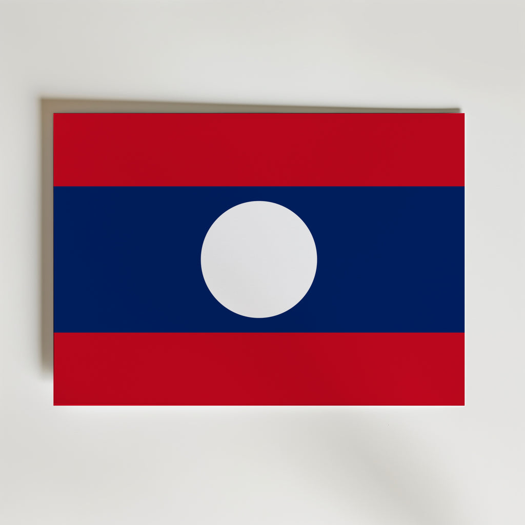 Laos National Flag Poster affisch – poster till väggdekoration – köp online hos Bozetto