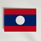 Laos National Flag Poster affisch – poster till väggdekoration – köp online hos Bozetto