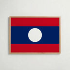 Laos National Flag Poster – poster väggdekoration inredning – Affischer hos Bozetto