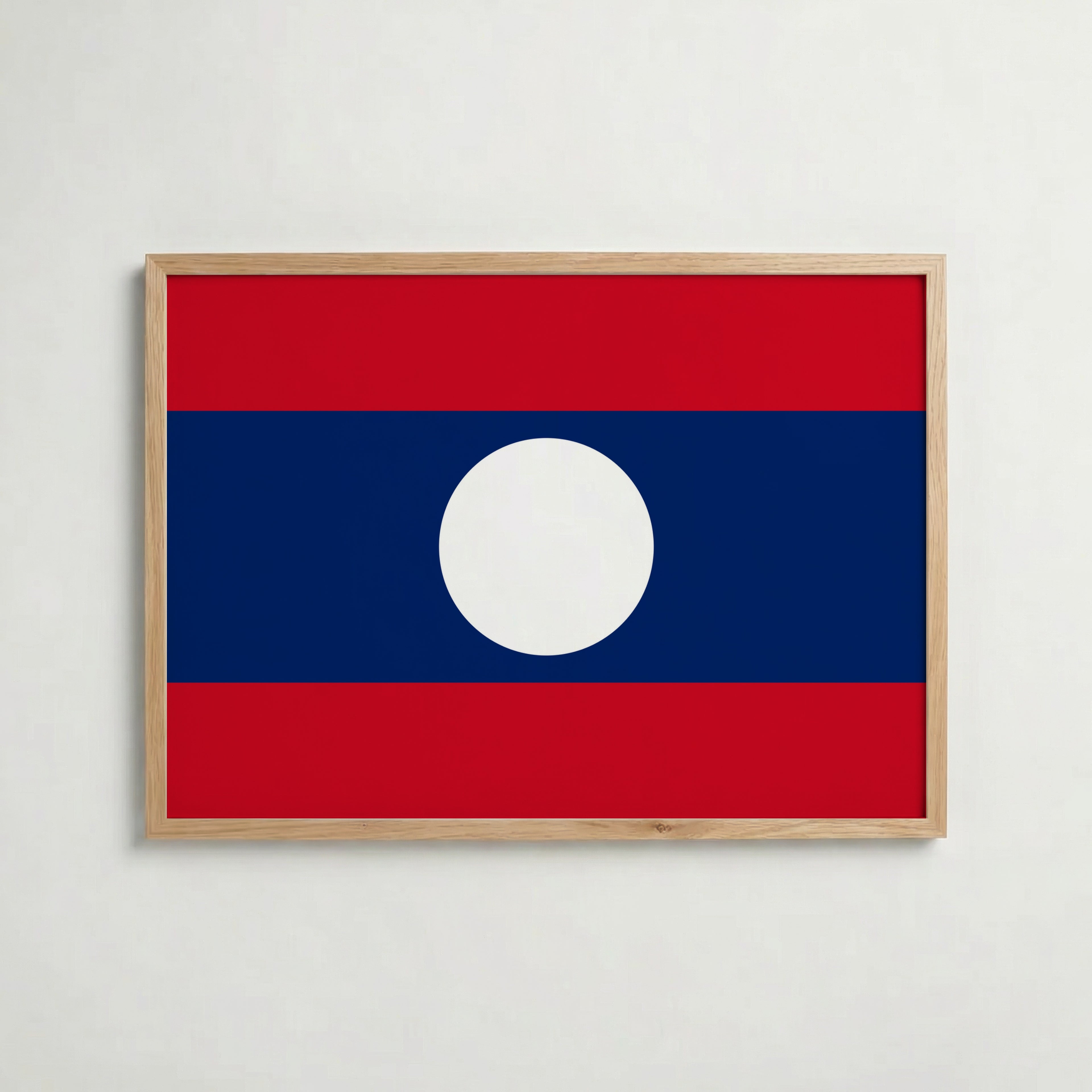 Laos National Flag Poster – poster väggdekoration inredning – Affischer hos Bozetto
