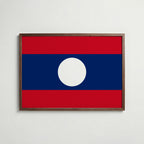 Laos National Flag Poster poster – väggdekoration för hemmet – köp hos Bozetto